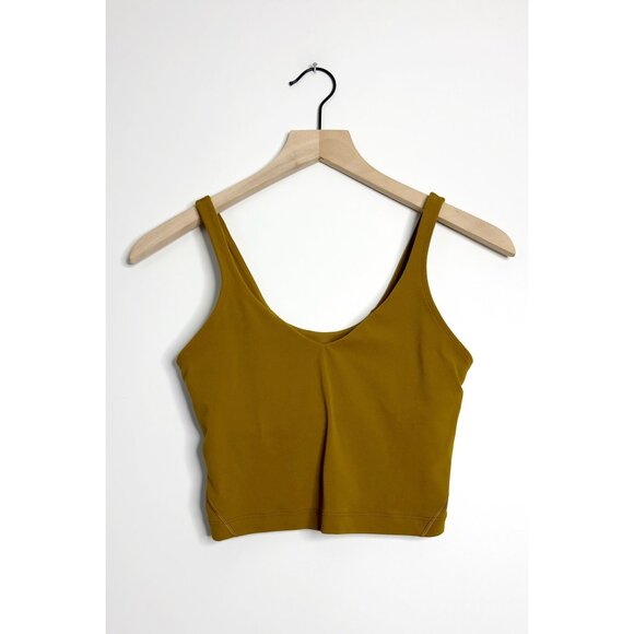 lululemon athletica Tops - LULULEMON Align Tank Top Cropped Gold Spice